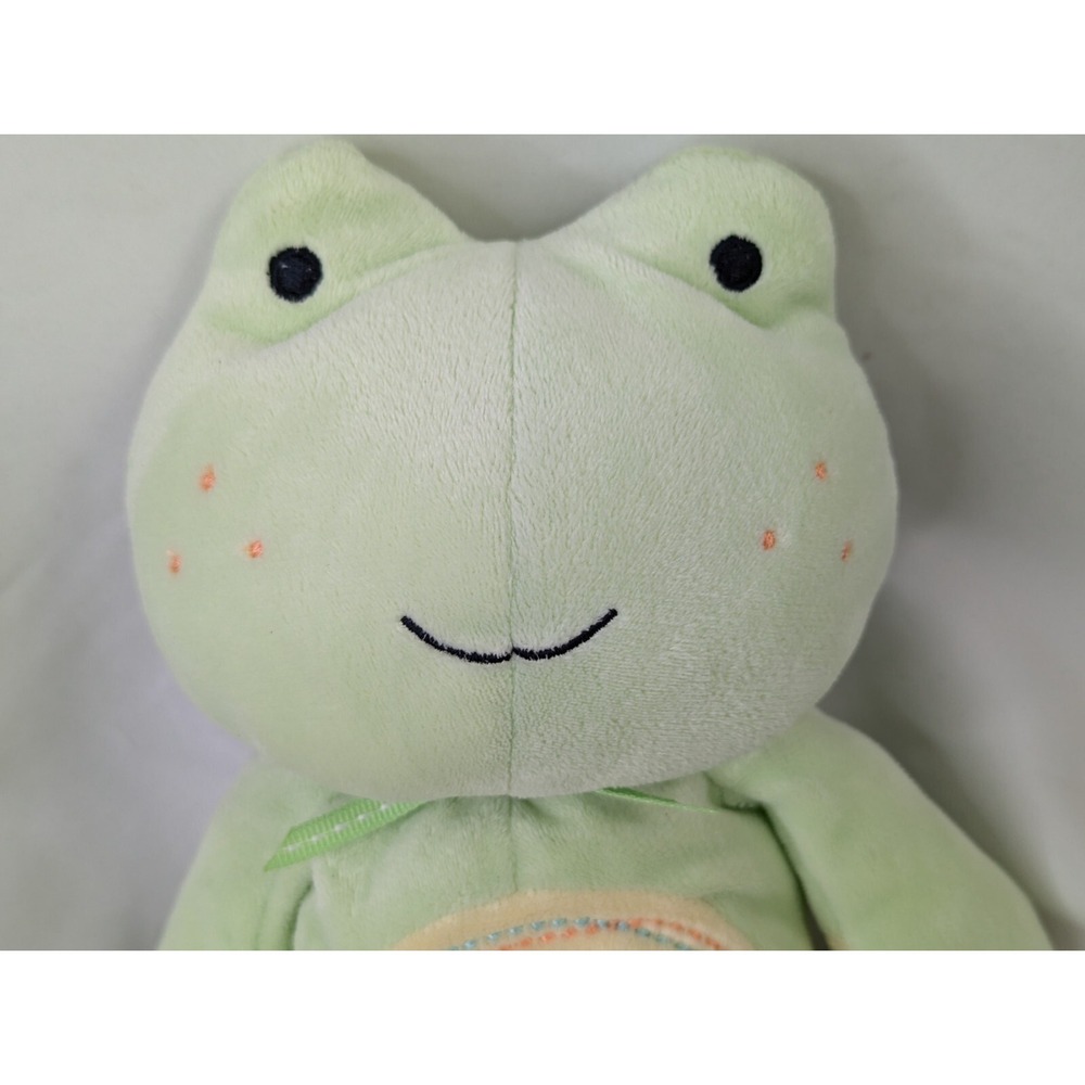 Carters Just One Year Green Frog Plush 11 Inch Kids Preferred Stuffed Animal Toy - Picture 2 of 8